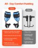 VEVOR Tree Climbing Spikes, Height-Adjustable Tree Climbing Gear with Straps & Padding Cushion, 350 lbs Load Capacity