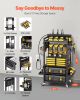 VEVOR 5-tier Tool Organizer Cart with Charging Station, 8 AC Outlet, Floor Stand Rolling Drill Holder and Tool Battery Storage Rack on Wheels