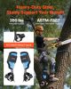 VEVOR Tree Climbing Spikes, Height-Adjustable Tree Climbing Gear with Straps & Padding Cushion, 350 lbs Load Capacity
