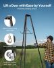 VEVOR Tripod Deer Hoist, 500 lbs Load Capacity, Hunting Game Hoist Winch Lift with Gambrel & Manual Winch
