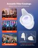 VEVOR Concert Ear Plugs, 2 Pairs Reusable High Fidelity Musician Ear Plugs, SNR 27 dB High Noise Reduction Earplugs