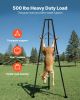 VEVOR Tripod Deer Hoist, 500 lbs Load Capacity, Hunting Game Hoist Winch Lift with Gambrel & Manual Winch