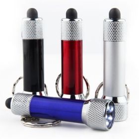 Mini Keychain Light Emergency Night Light Camping Flashlight Portable LED Torch Aluminum Keyring (Option: Blue)