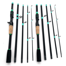 180cm/70.86inch 4 Section Fiberglass Spinner Baitcasting Fishing Rod M Tone Fish Pole Carp Fishing Tackle Accessories (Option: 180cm7086inch)
