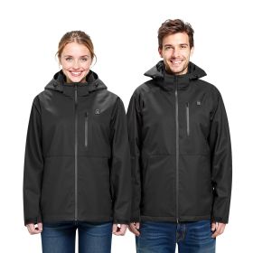 VEVOR Heated Jacket for Men with 7.4V Battery, Soft Shell Electric Heating Coat (Clothing Size: XXL Size, Clothing Style: Men's Style)